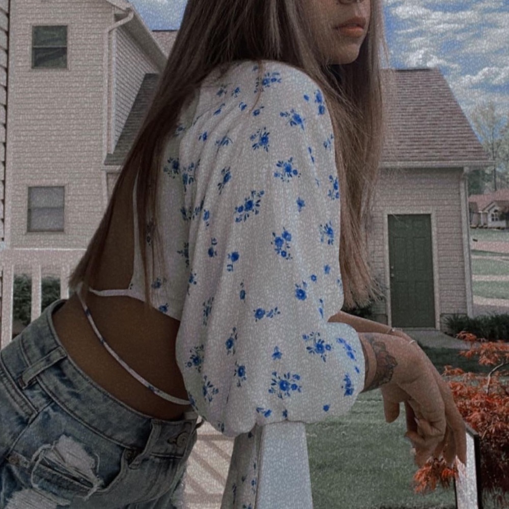 Tie front crop top